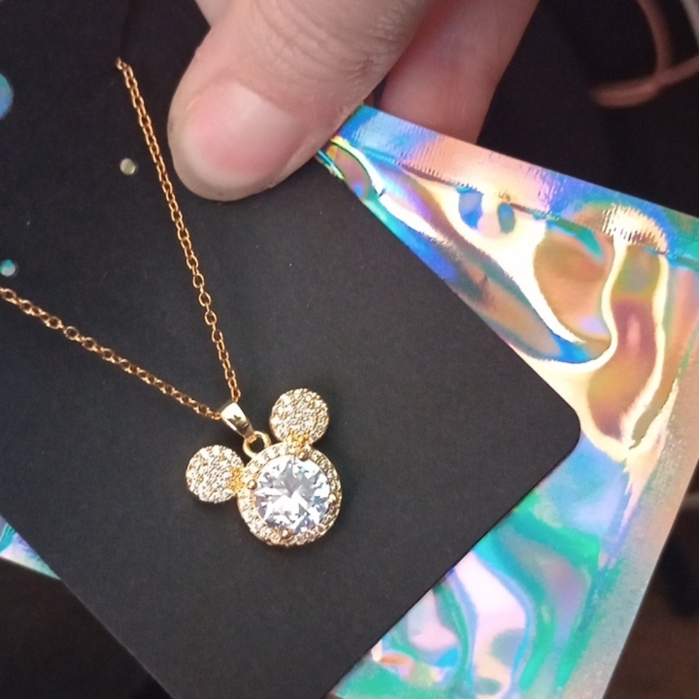 ♥️Individually $10 Or Bundle 3/$26 Gold Mickey Mouse Inspired Necklace 💛